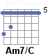Аккорд Am7/C