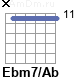 Аккорд Ebm7/Ab