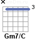 Аккорд Gm7/C